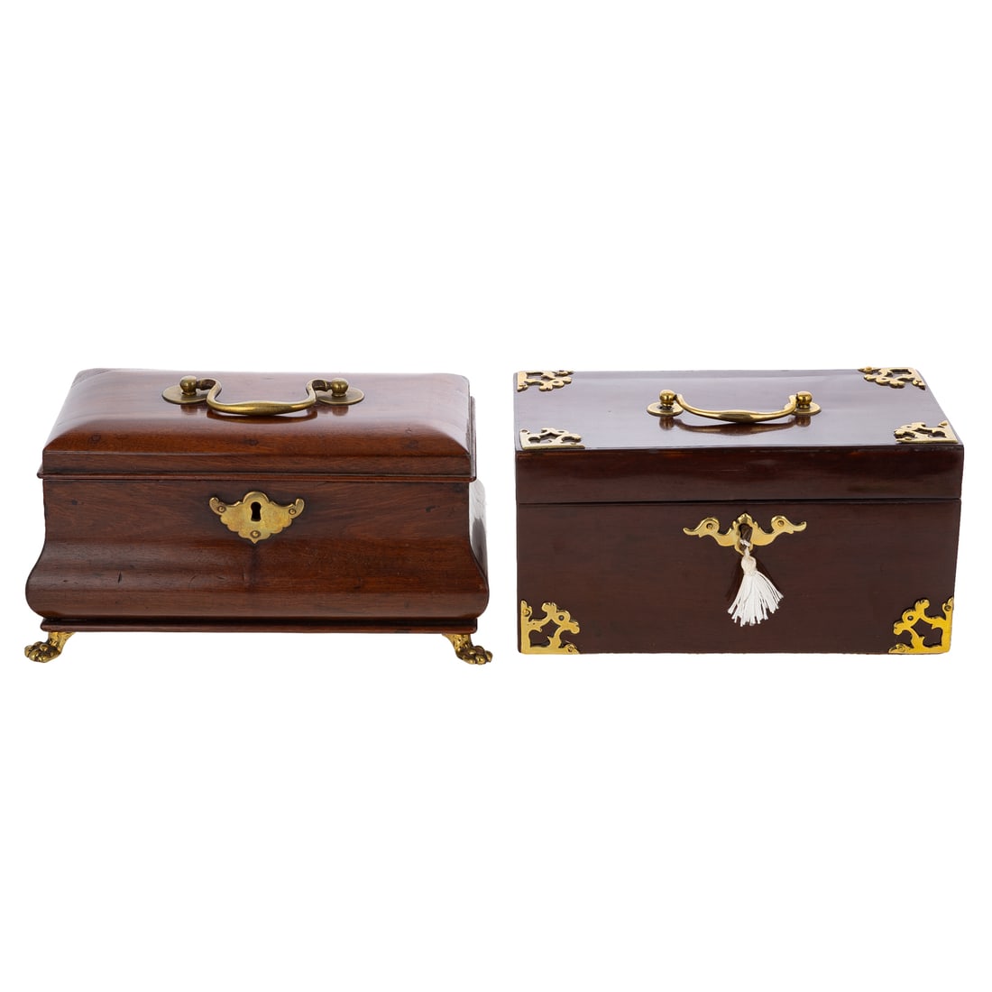 Two English Mahogany Tea Caddies (1 of 7)
