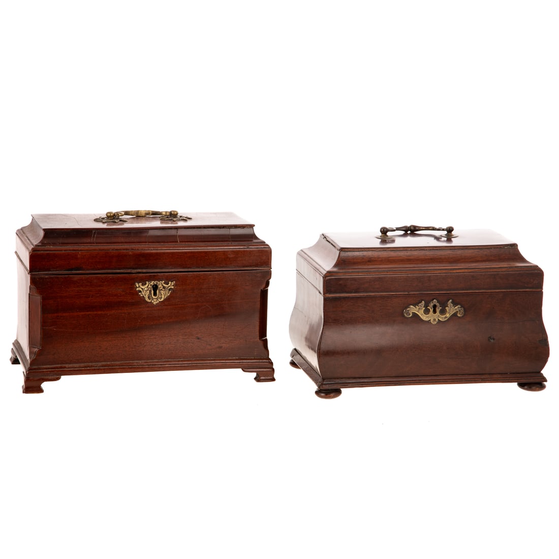 Two English Mahogany Tea Caddies (1 of 3)