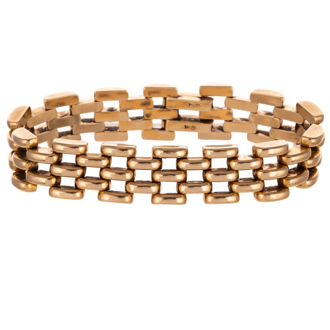 A Wide Brick Link Bracelet in 14K (1 of 3)