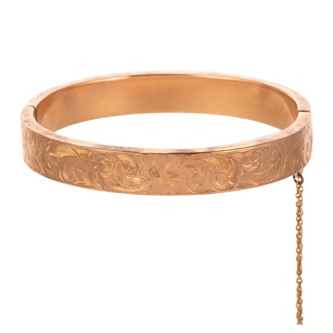 A Floral Engraved & Monogrammed Bangle in 10K (1 of 3)