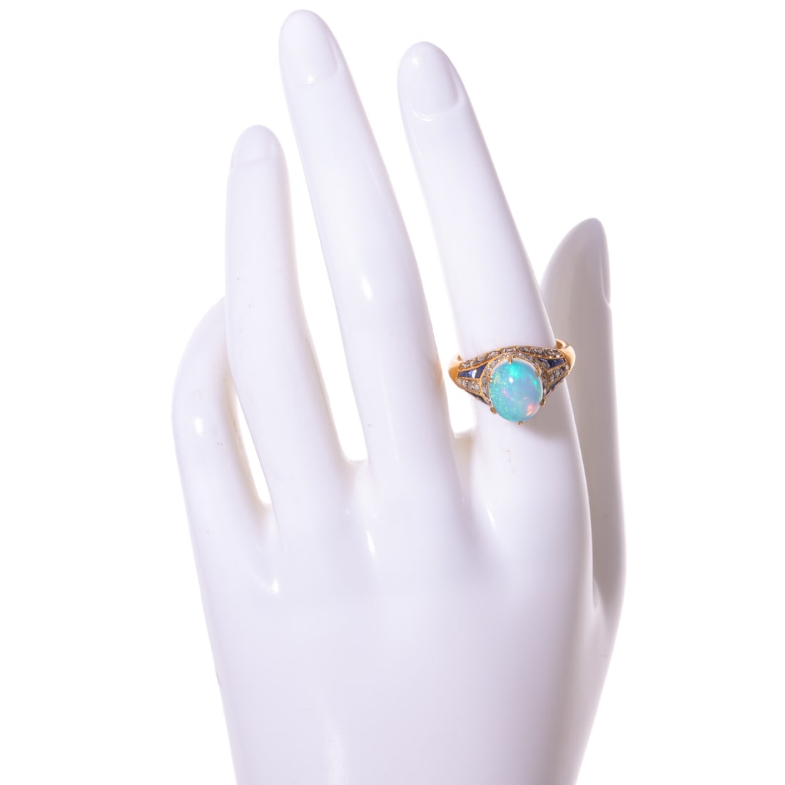 An Opal & Diamond Ring - 5