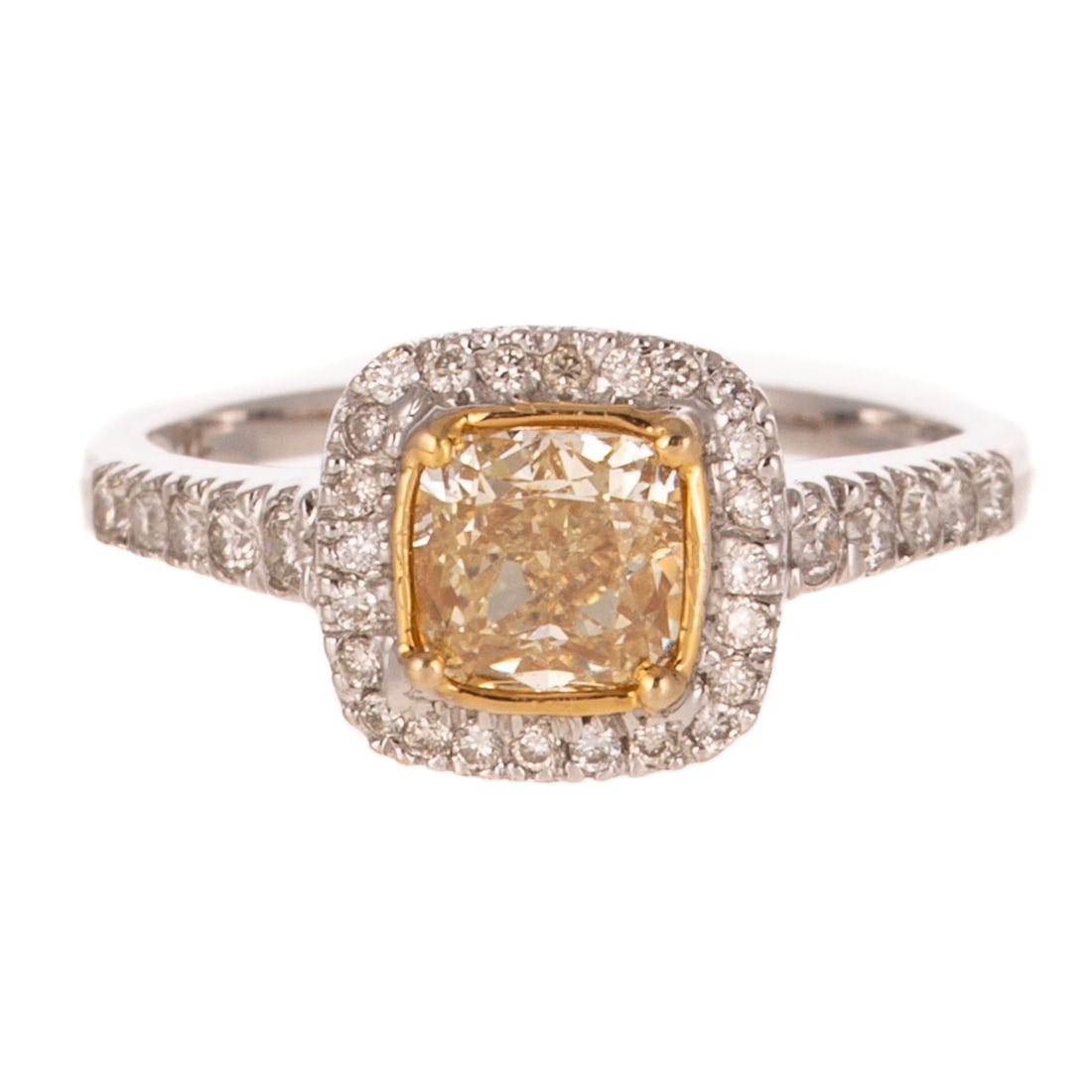 A 1.30 ct Yellow Diamond Ring in 18K (1 of 6)