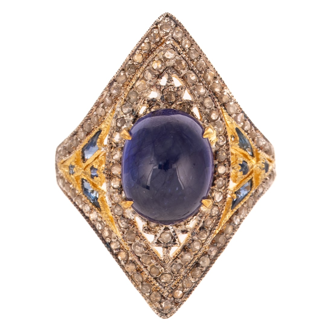 A Sapphire & Diamond Navette Ring (1 of 5)