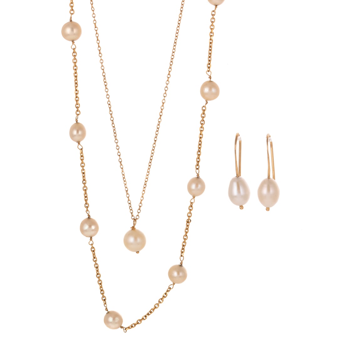 A Collection of Pearl Necklaces & Earrings in 14K (1 of 4)