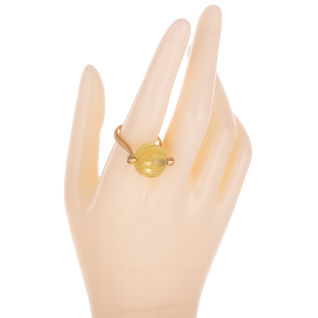 A Lemon Quartz Roller Ring in 18K - 5