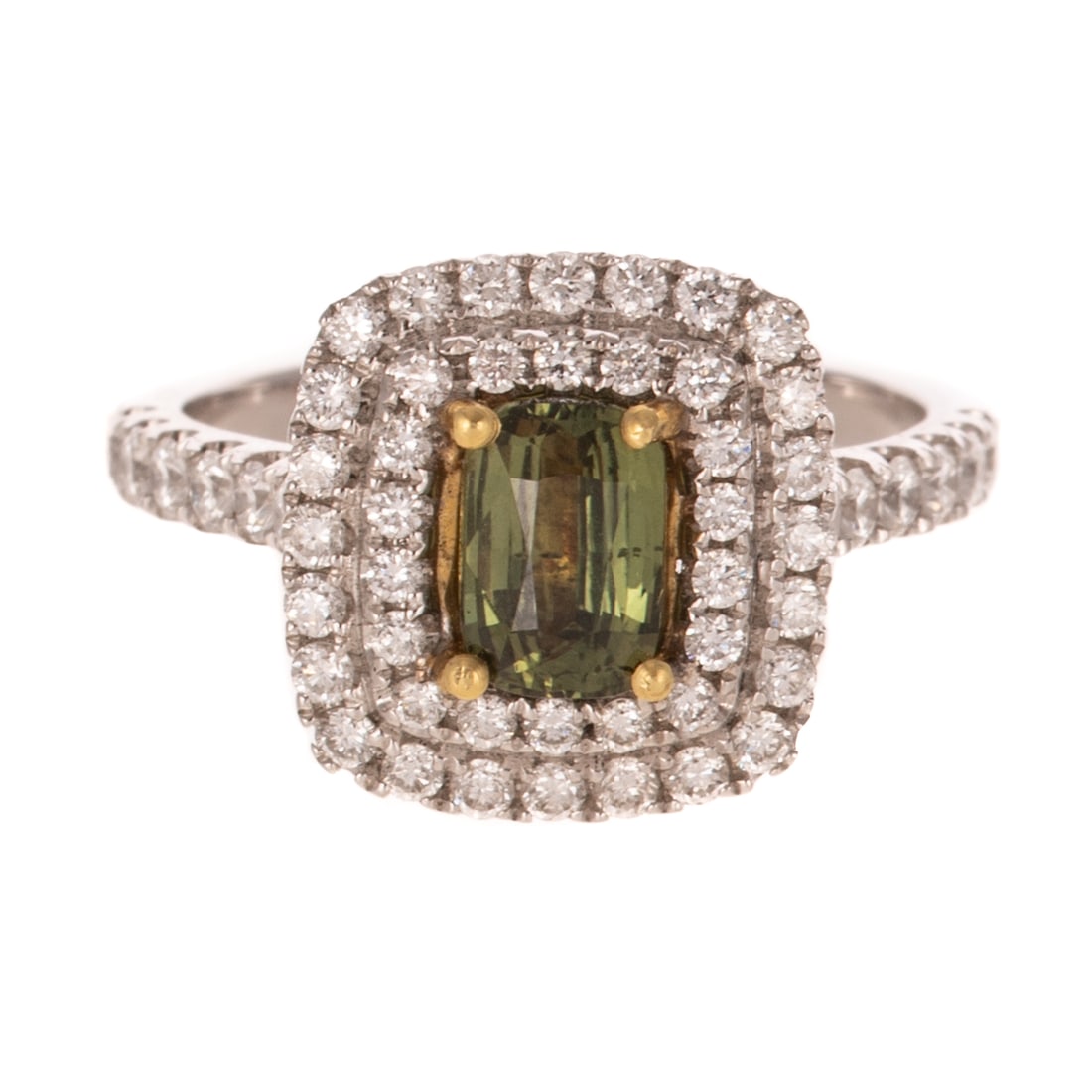 A GIA 1.10 cts Sapphire & Diamond Ring in 18K (1 of 7)