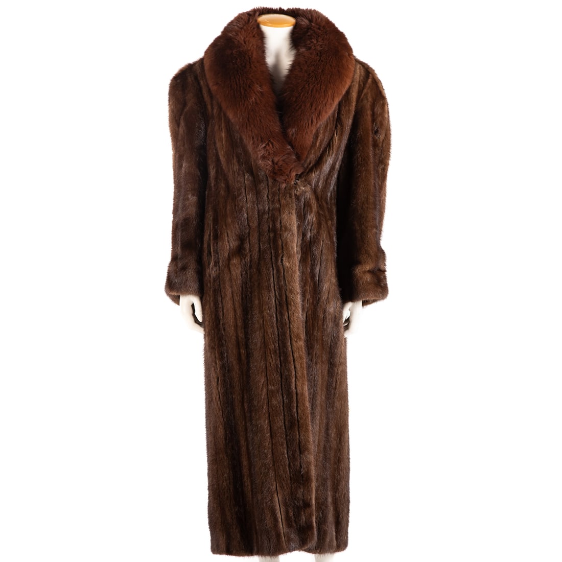 A Mink & Fox Fur Full Length Coat (1 of 4)