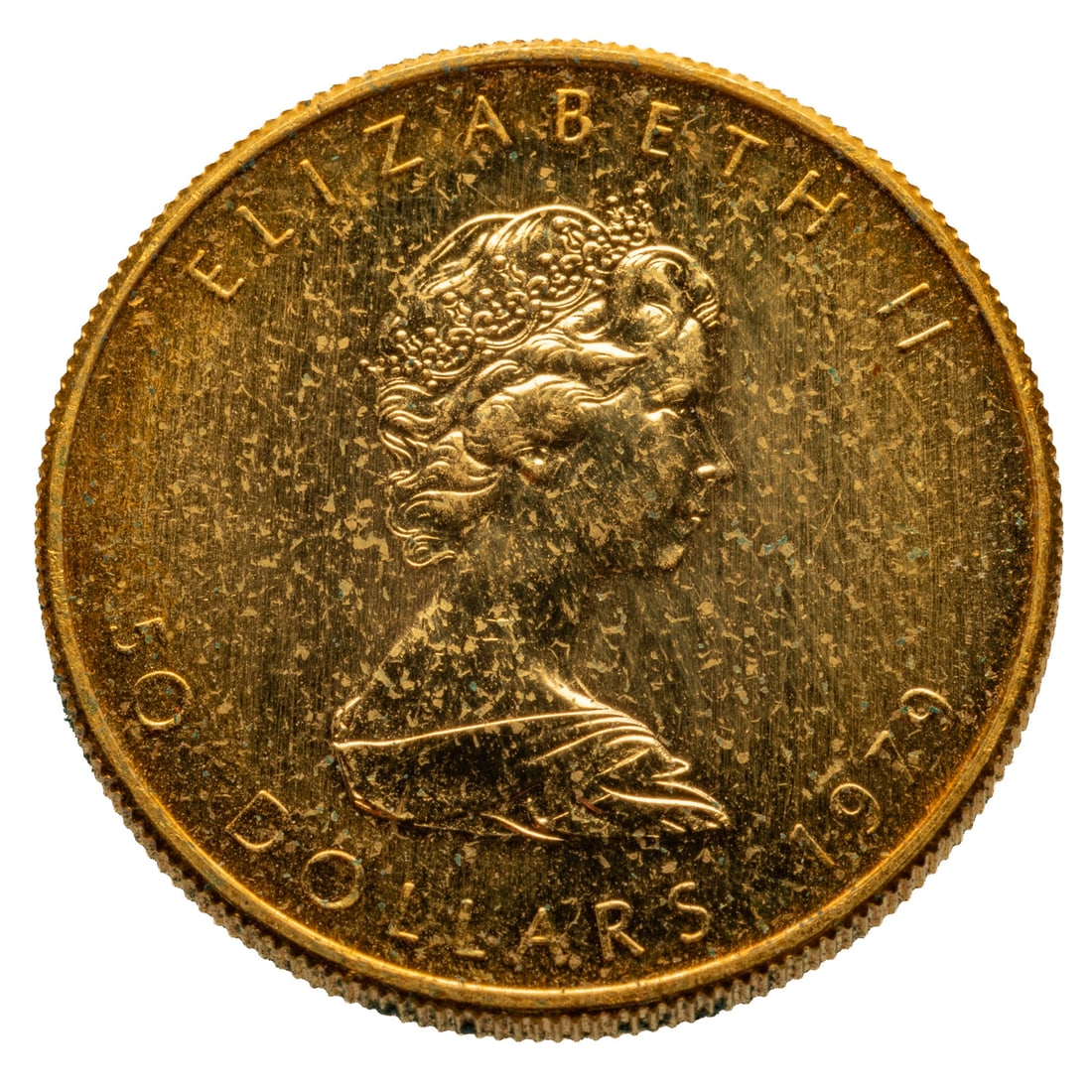 1979 One Ounce Canadian Gold Maple Leaf .999: The first several years of production, starting in 1979, the gold fineness was .999 and a few years later changed to .9999