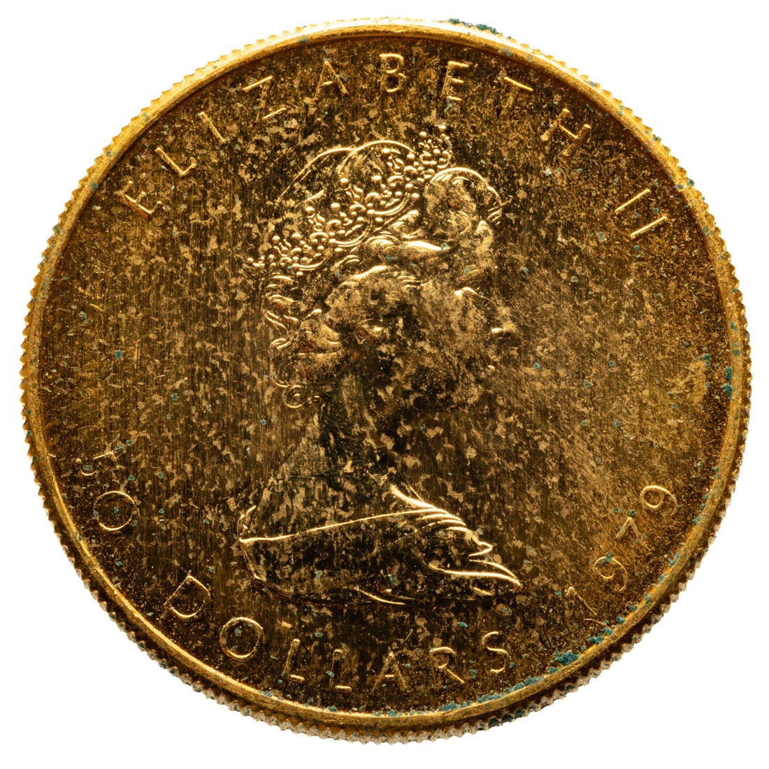1979 One Ounce Canadian Gold Maple Leaf .999: The first several years of production, starting in 1979, the gold fineness was .999 and a few years later changed to .9999