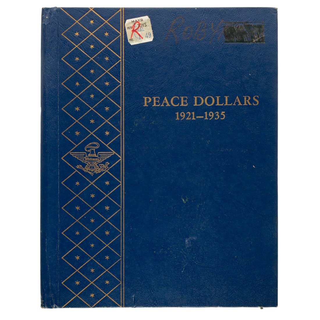 Variety of 22 Silver Dollars in a Peace Bookshelf Album: Listed in the order they are in the album: Peace 1935 VF, 1922 Unc. 1922-D XF Probable VAM with multiple heavy diecracks on the obverse1923-S VF, 1923 VF, 1923-S AU details with obverse damage, 1922