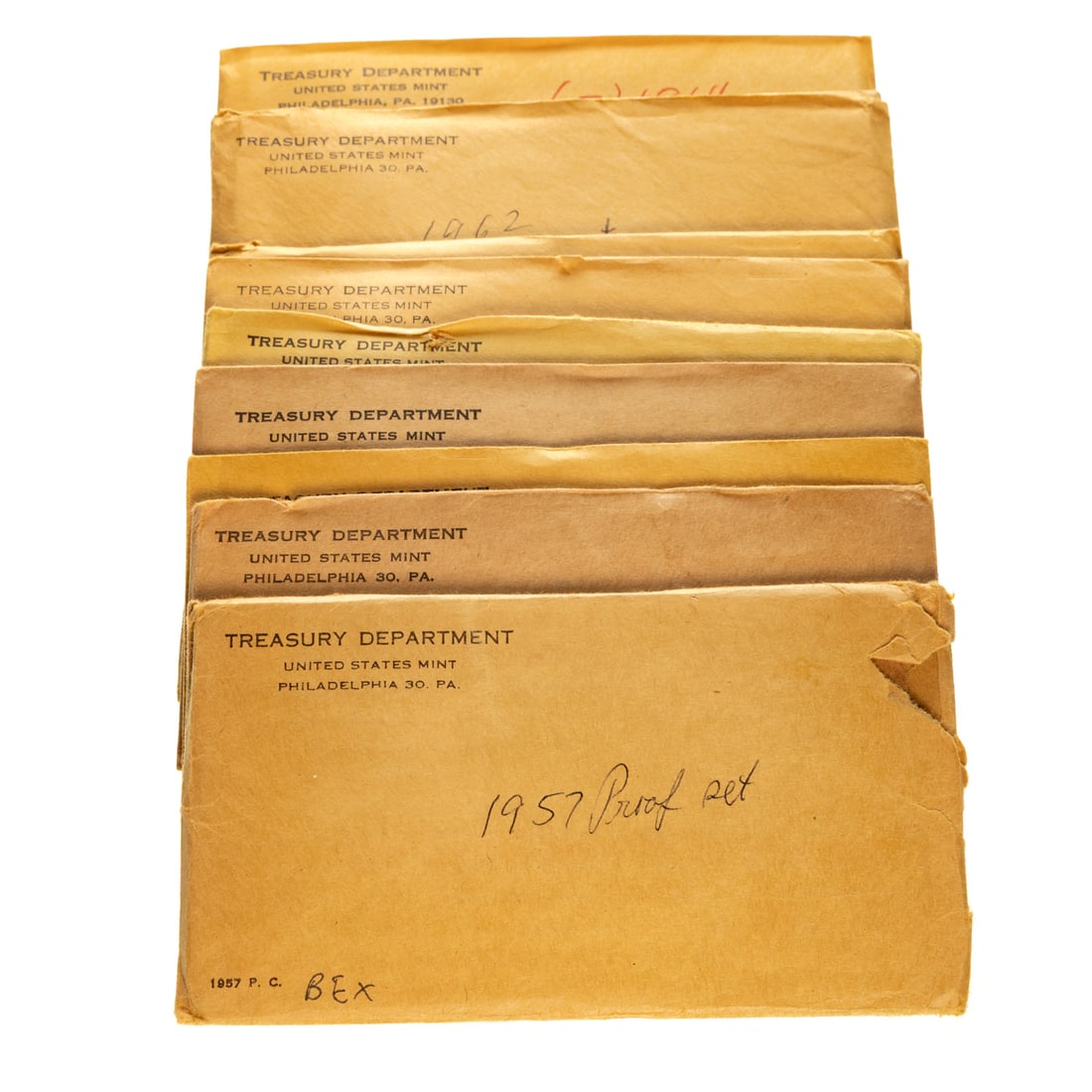 Ten Brown Envelope Silver Proof Sets (1 of 5)