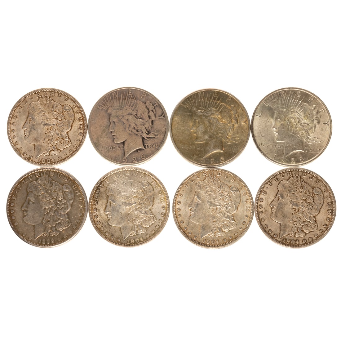 Eight Morgan & Peace Silver Dollar (1 of 2)