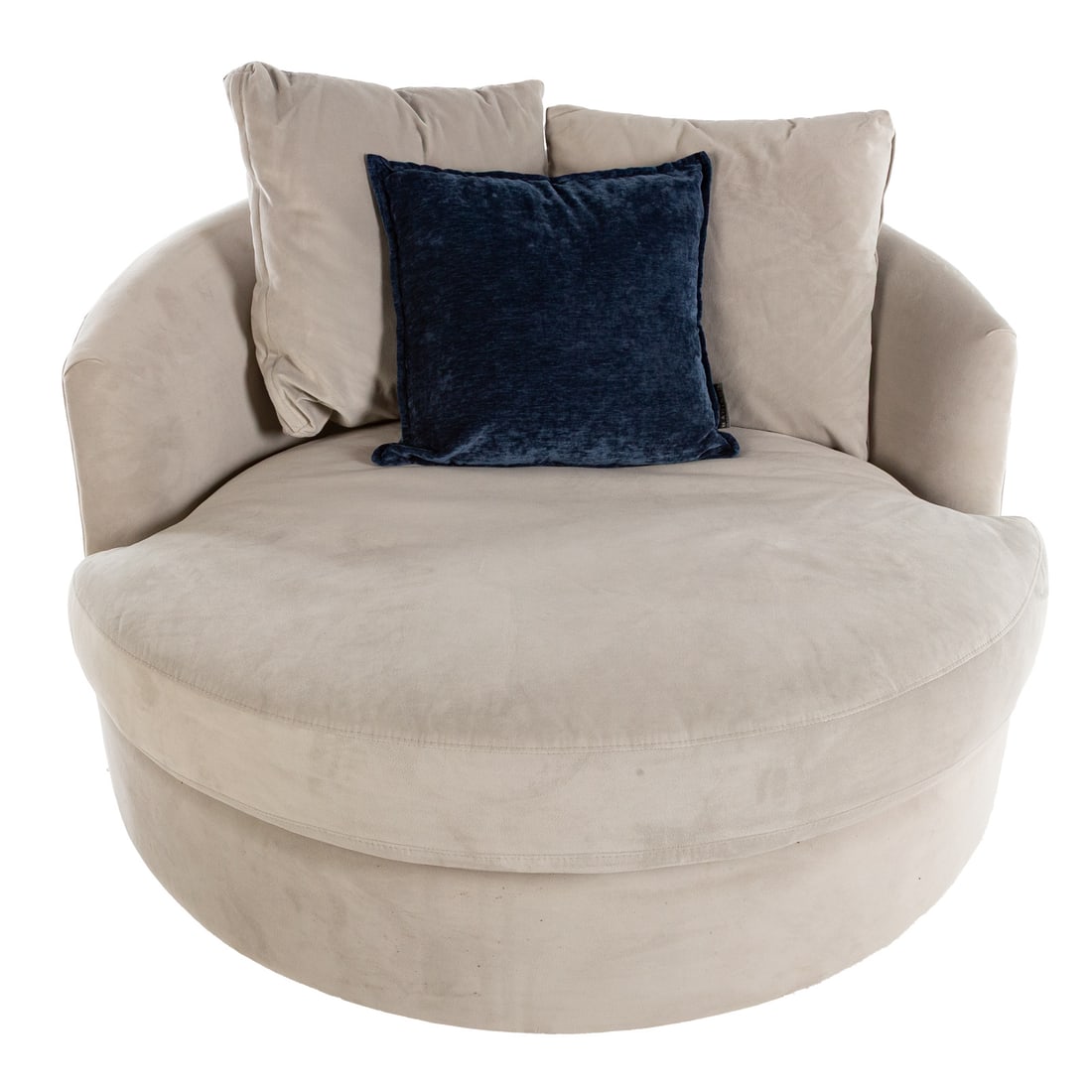 Crate & Barrel Oversized Swivel Barrel Chair (1 of 4)