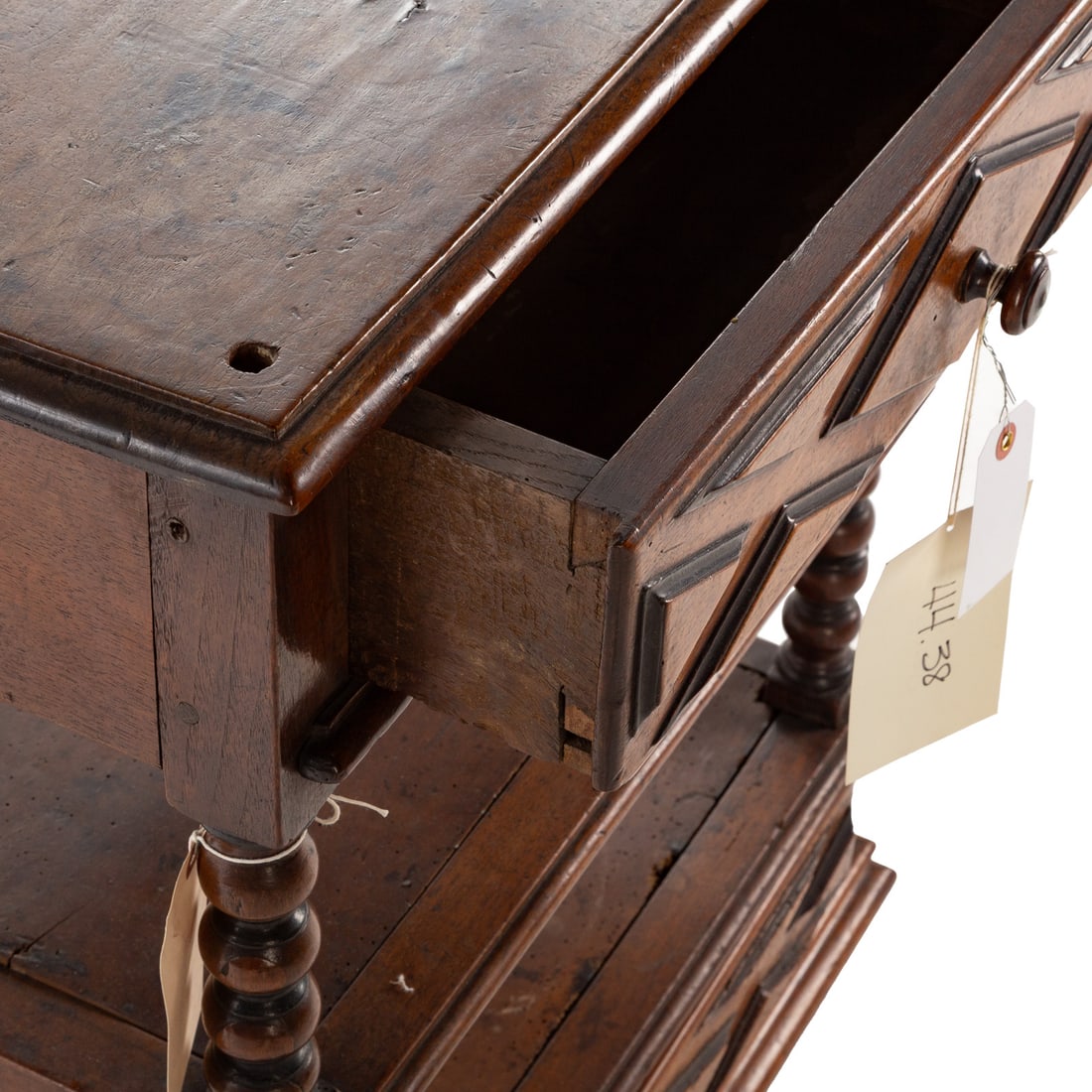 Louis XIII Walnut Two Drawer Side Table - 3