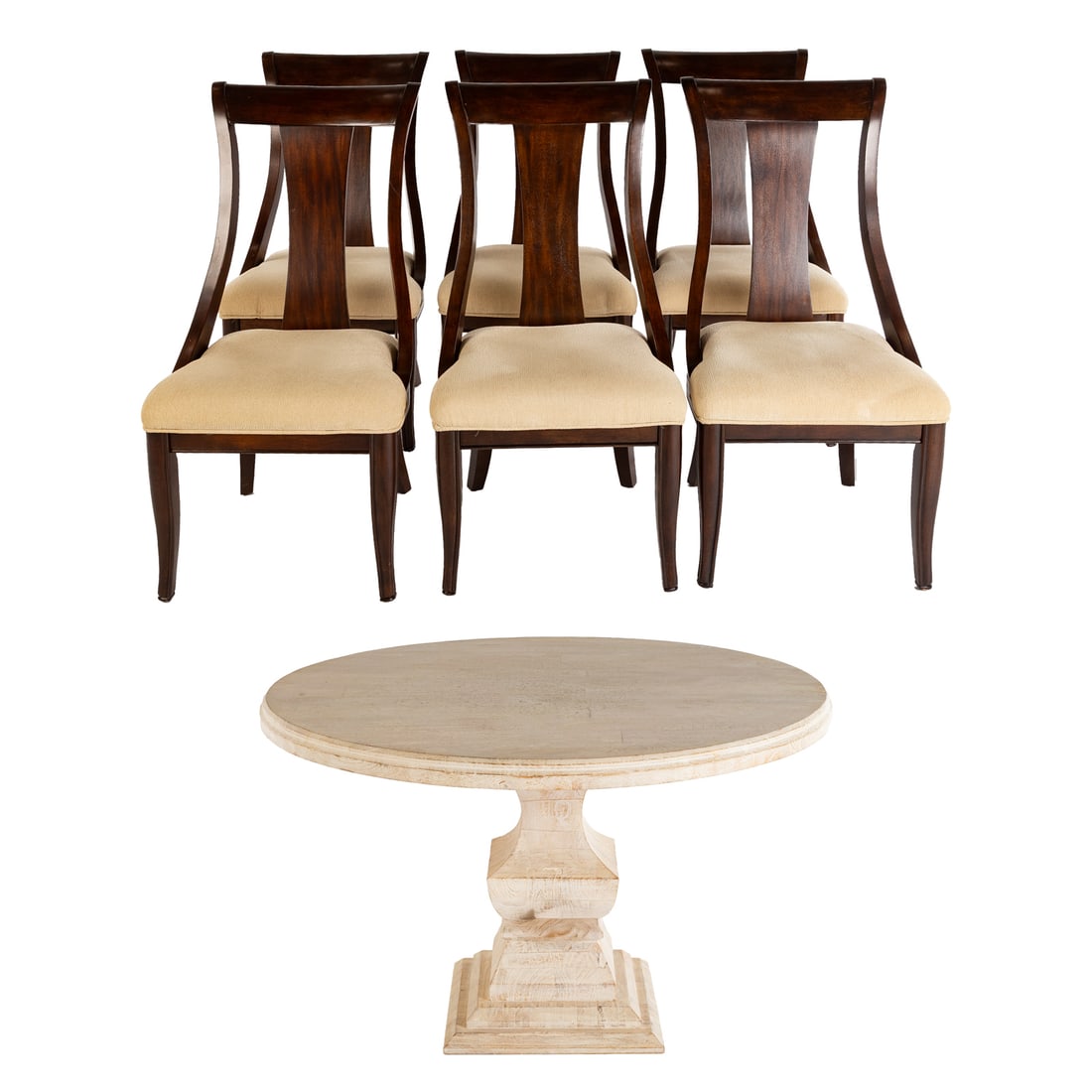 Contemporary Dining Table & Six Dining Chairs (1 of 7)