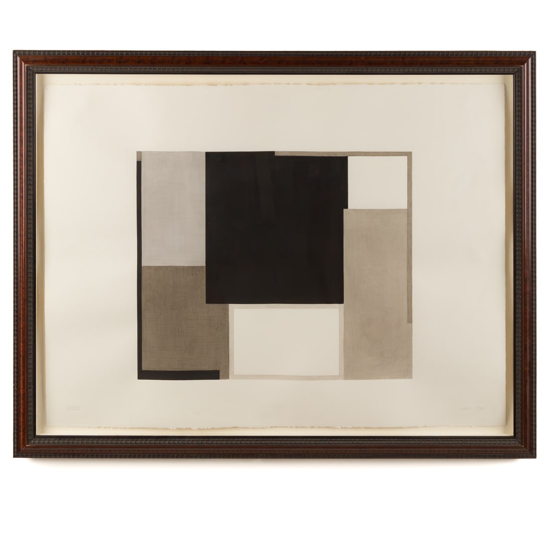 Timothy App. "Untitled XXXIII," mixed media: (American, 1947-2025) Mixed media on paper, pencil signed and dated "App, 1988" lr, sheet size: 22 1/4 x 30 in., framed size: 27 x 34 in. Provenance: Acquired Alex Cooper Auctioneers, Towson, MD,