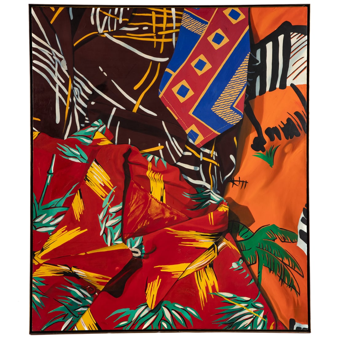 Attributed to Robert Kitchen. Abstract, oil: (American, 1949-2009) Oil on canvas, unsigned, canvas size: 61 x 52 in., framed size: 62 x 53 in. Provenance: From a private collection, Reston, VA