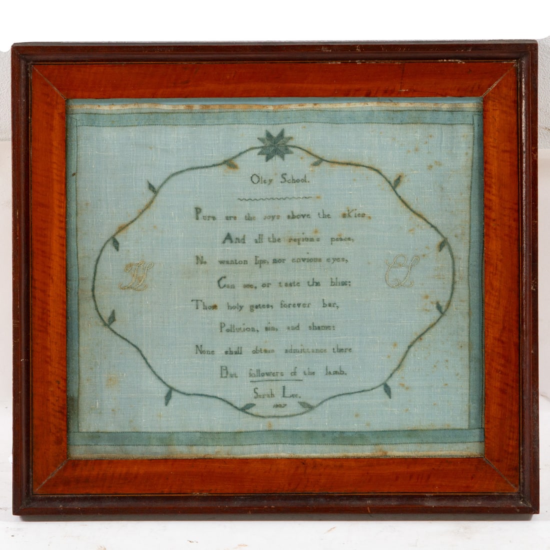 American 19th Century Needlework Sampler