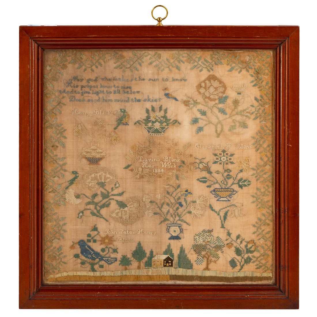 American 19th Century Needlework Sampler (1 of 5)