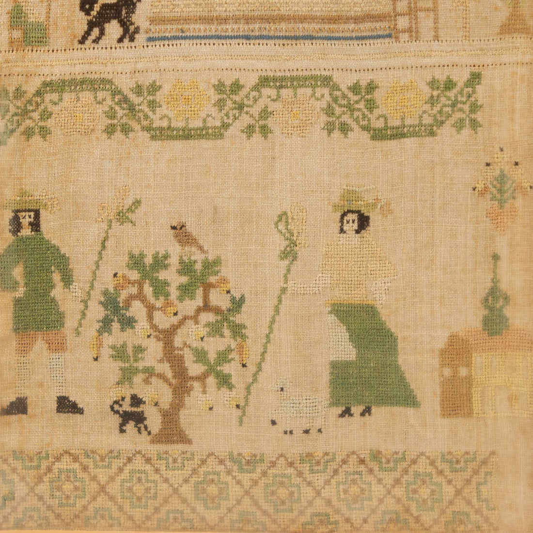 English 19th Century Needlework Sampler - 3