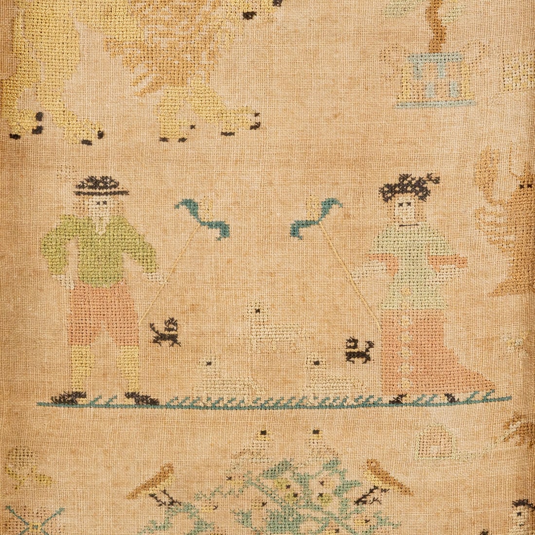 English 19th Century Needlework Sampler - 2