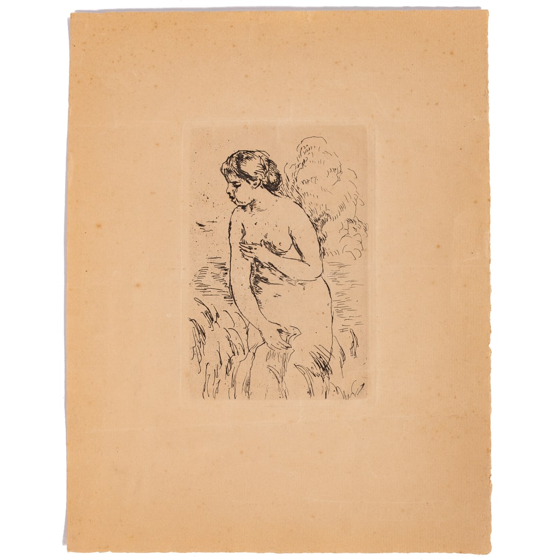Pierre-Auguste Renoir. "Bagineuse," etching (1 of 5)