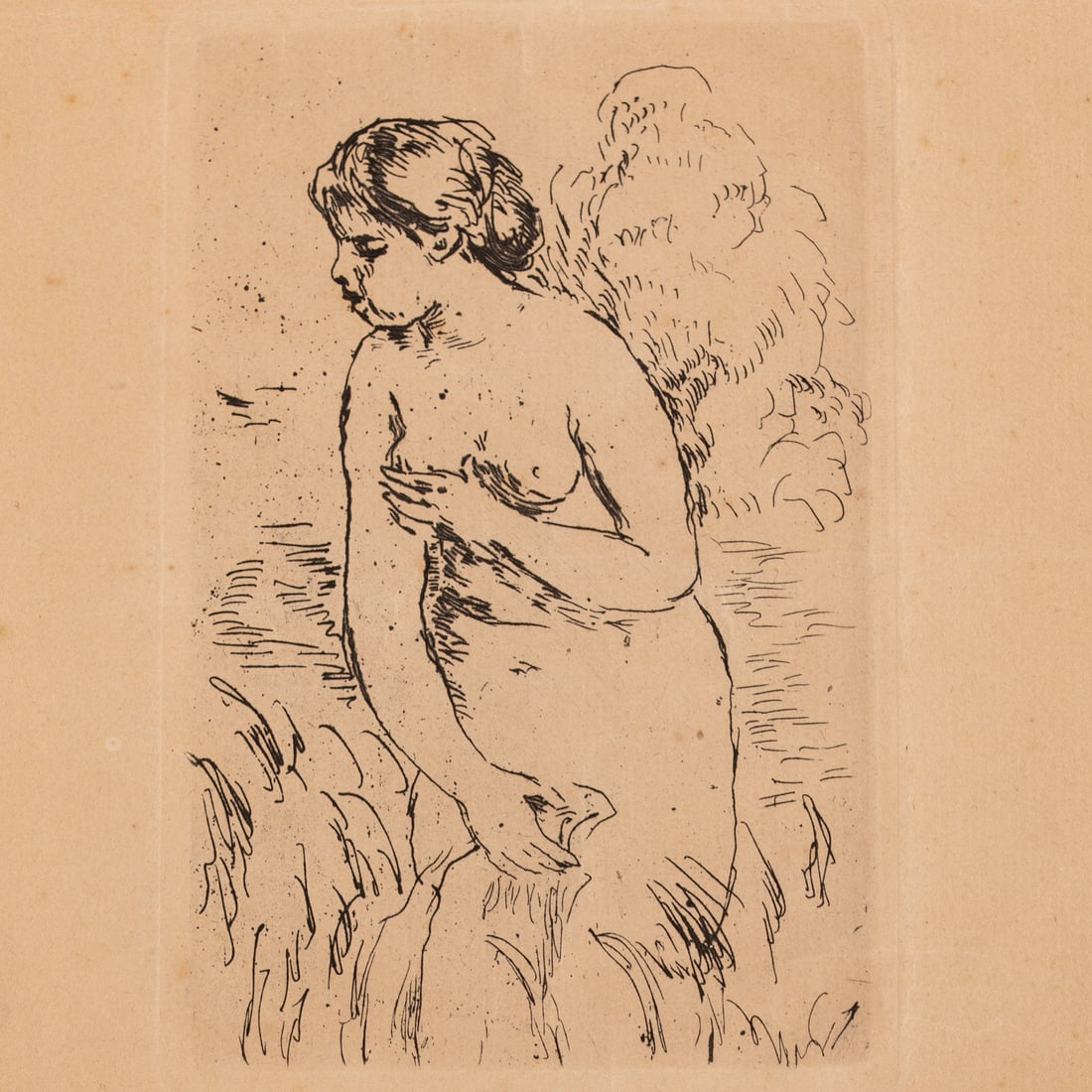 Pierre-Auguste Renoir. "Bagineuse," etching - 2
