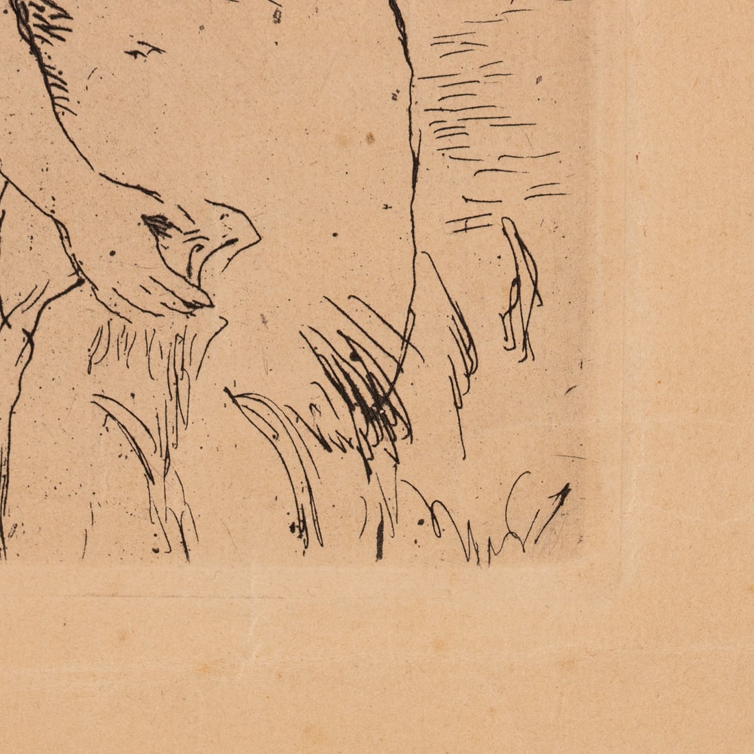 Pierre-Auguste Renoir. "Bagineuse," etching - 3
