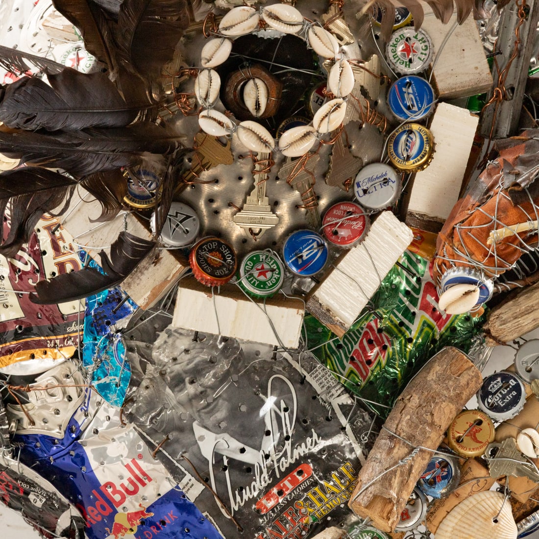 Noah Williams. Mask, mixed media wall sculpture - 3