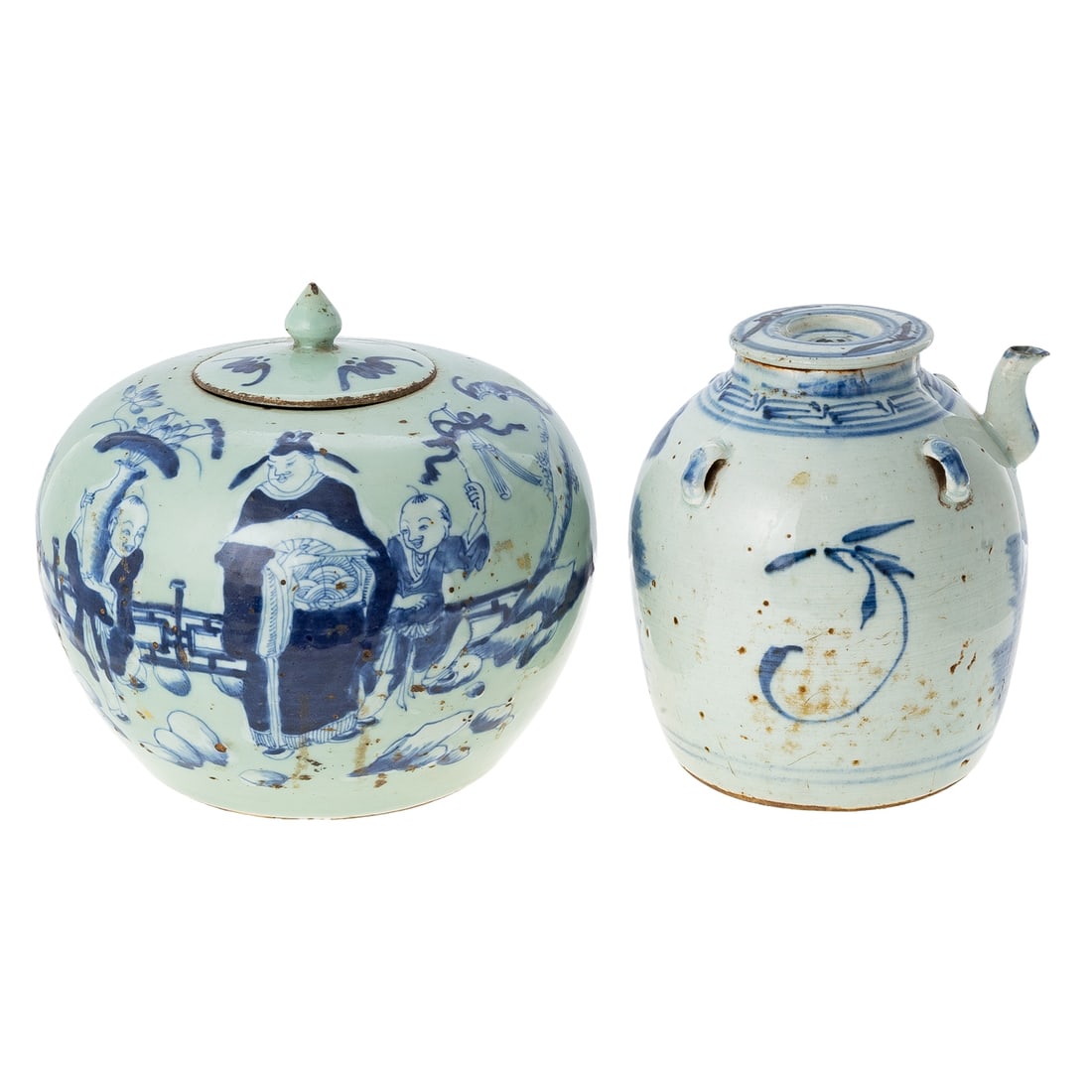 Chinese Porcelain Teapot & Lidded Jar (1 of 10)