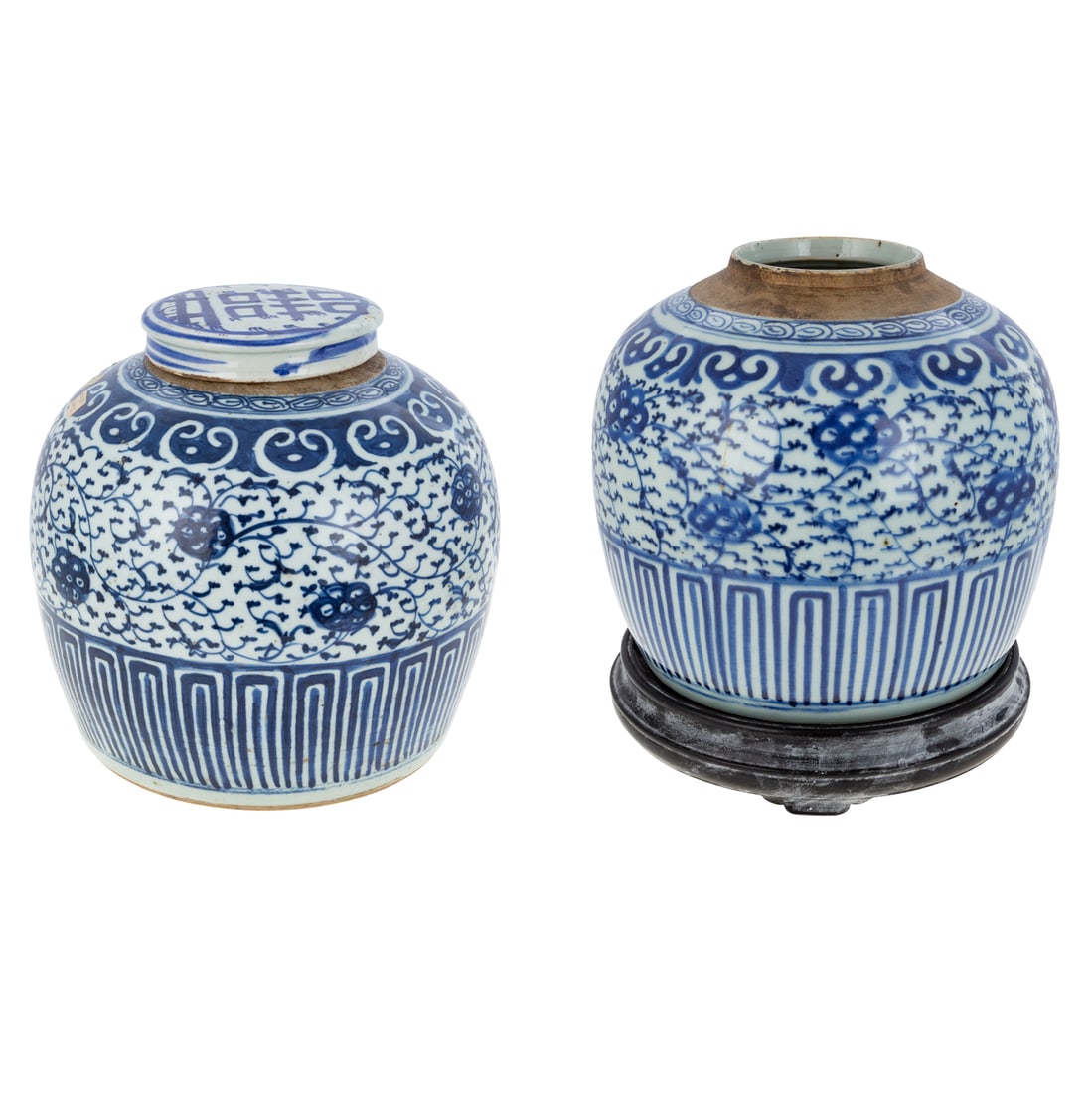 Near Pair of Chinese Porcelain Blue & White Ginger Jars (1 of 9)
