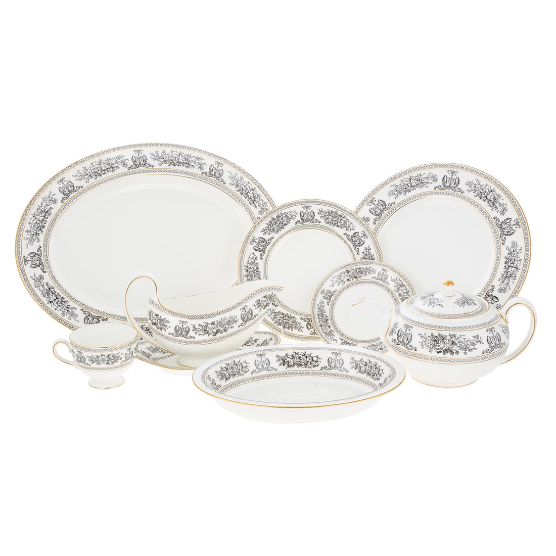 A Wedgwood "Black Columbia" Partial Service (1 of 18)