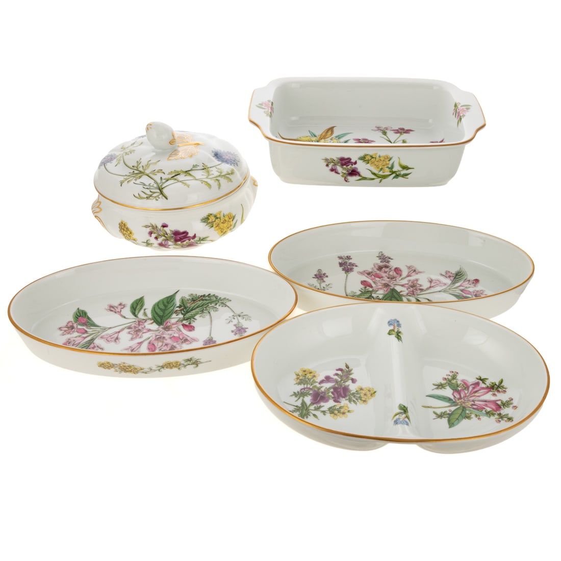 Five Spode "Stafford Flowers" Serving Pieces (1 of 3)