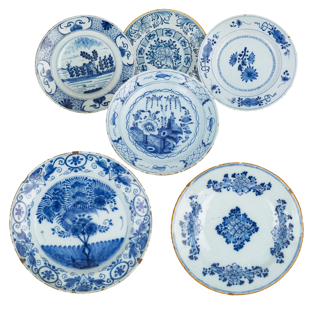 Six Pieces of 18/19th Century Blue & White Delftware (1 of 14)