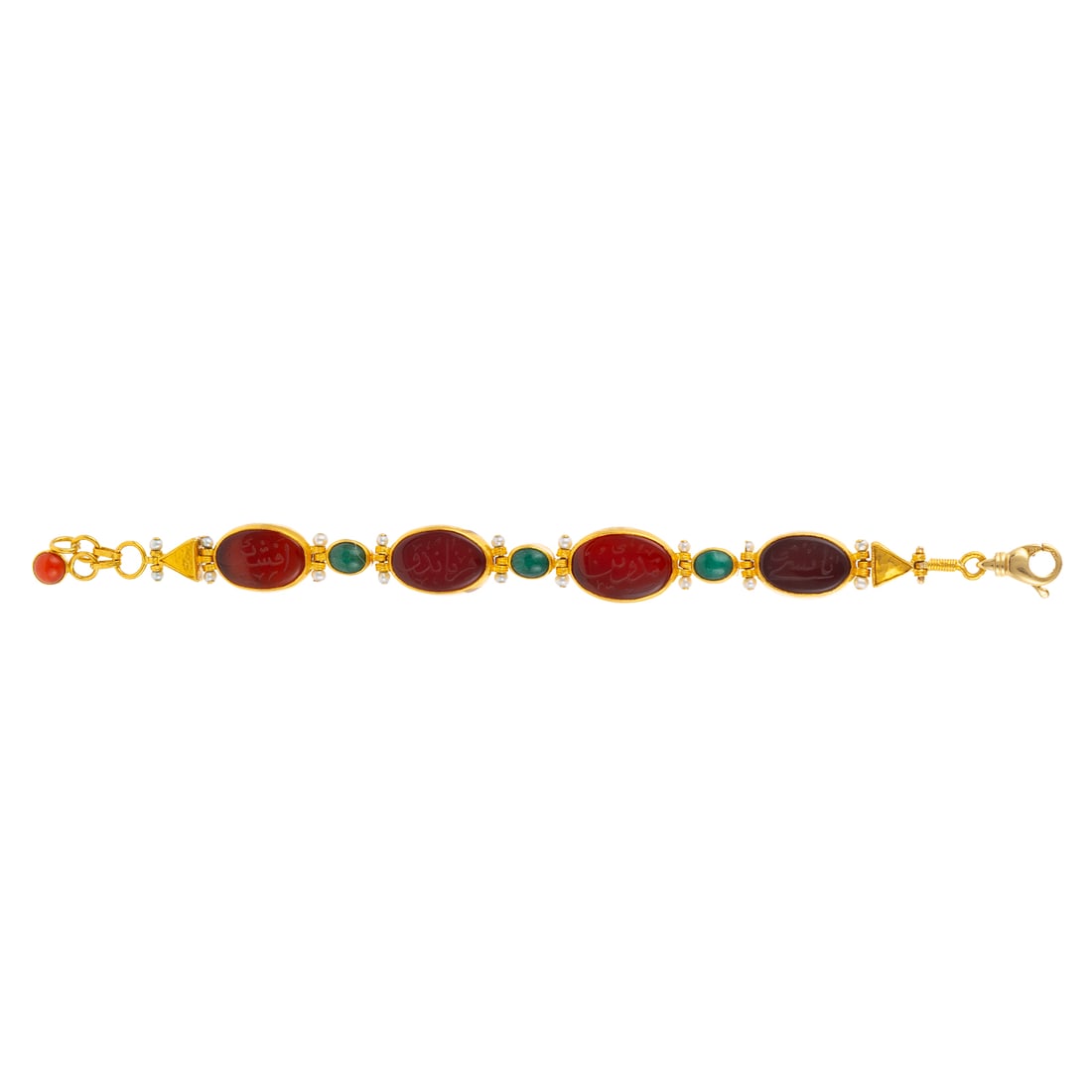 A Cressida Carnelian Link Bracelet in 24K (1 of 11)