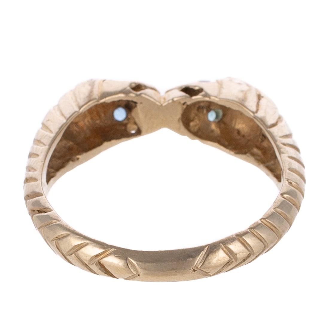 A Custom Made Double Snake Ring in 14K - 3