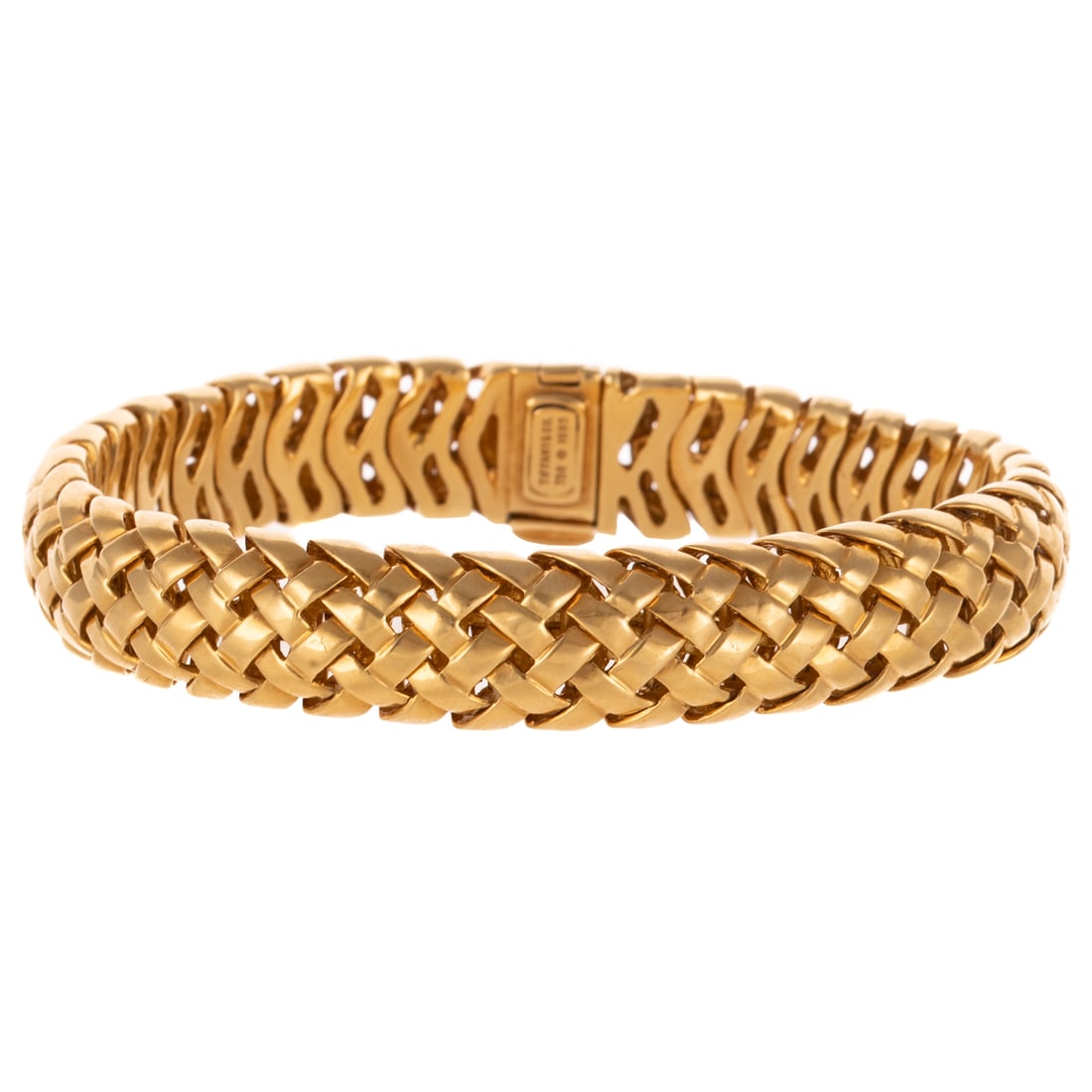 A Tiffany & Co Vannerie Basketweave Bracelet in 18K (1 of 4)