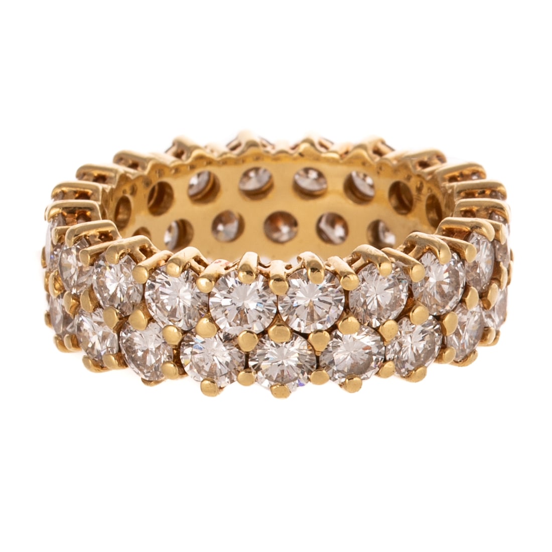 A 5.00 ctw Double Row Diamond Eternity Band in 18K (1 of 3)