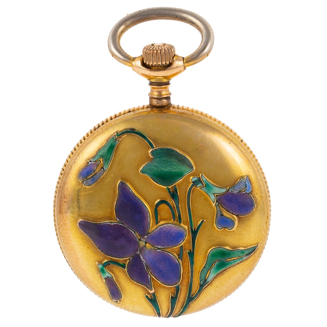 An Art Nouveau Enamel Pendant Watch in 14K (1 of 5)