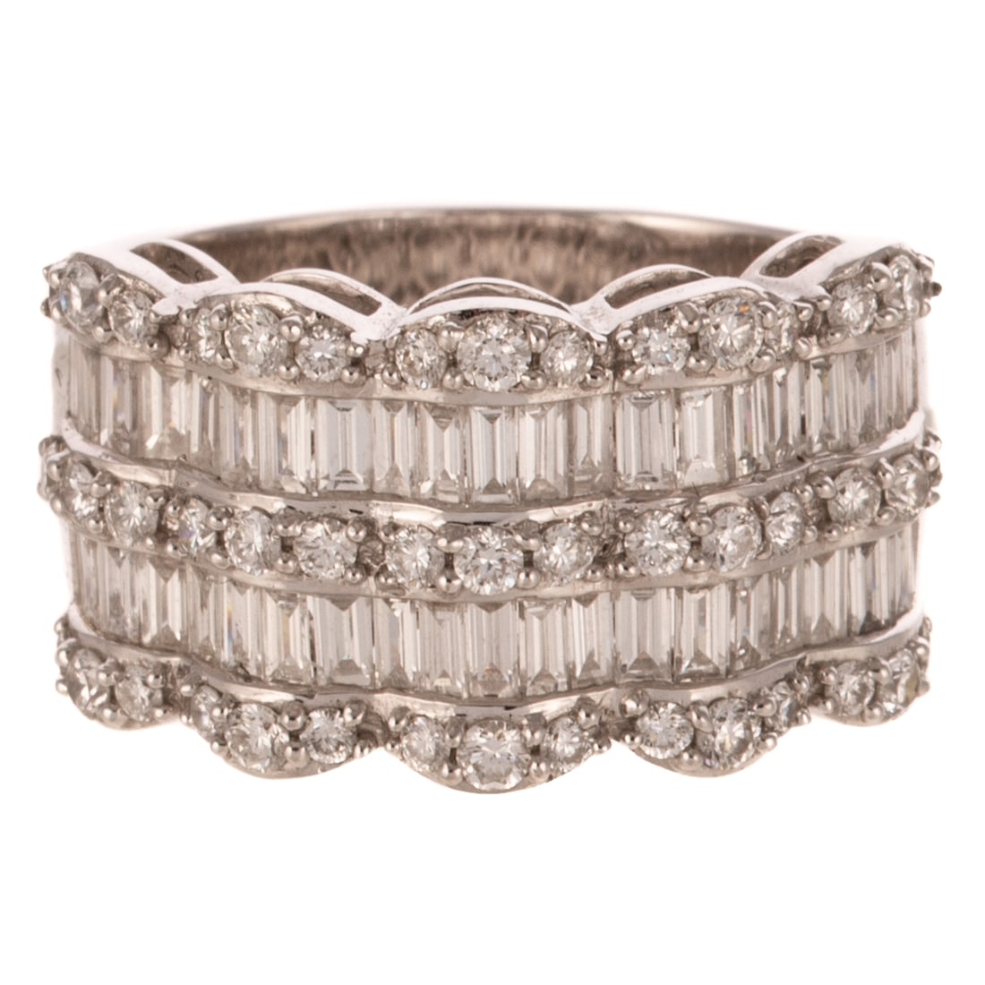 A Wide Baguette Diamond Band in 14K (1 of 7)