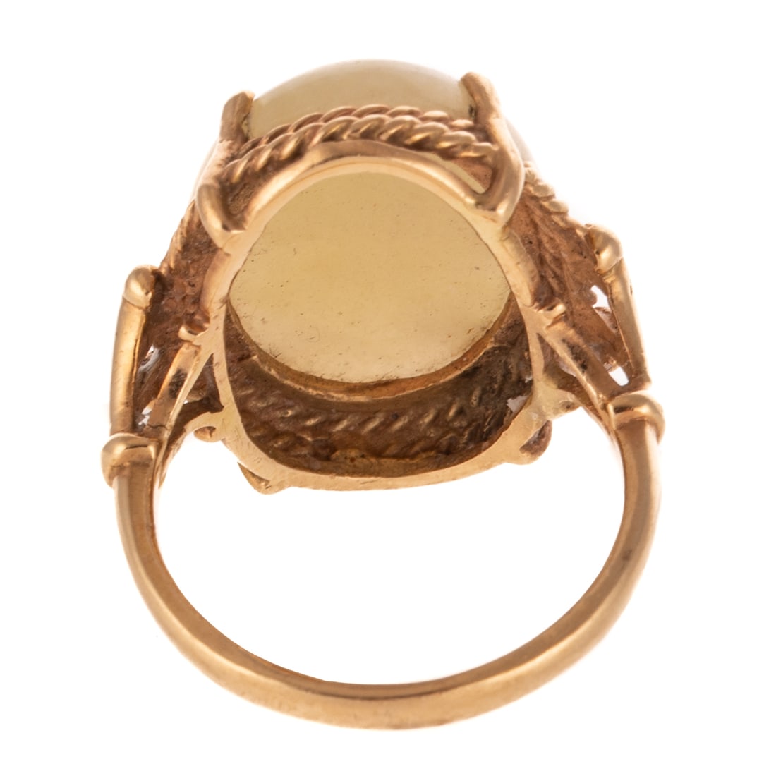 A White Jade Ring in 14K - 5