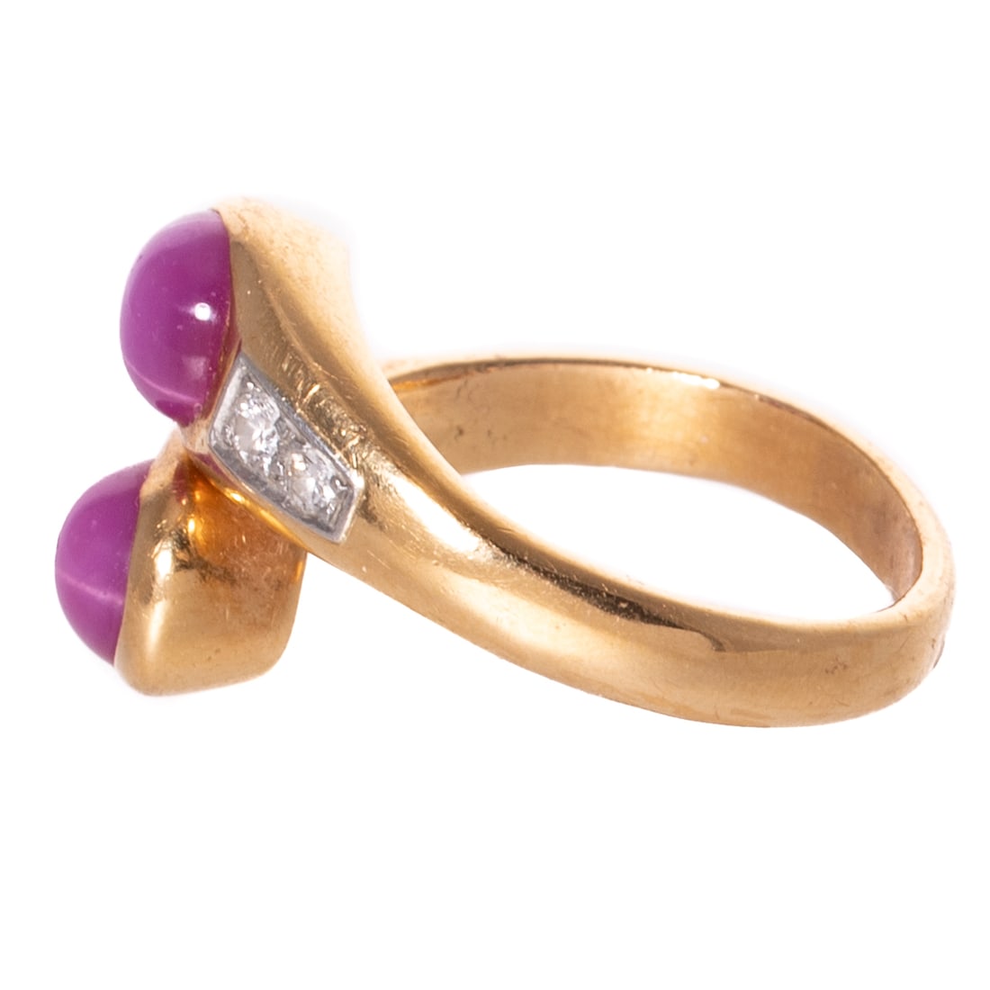 A Bypassing Star Ruby & Diamond Ring in 18K - 2