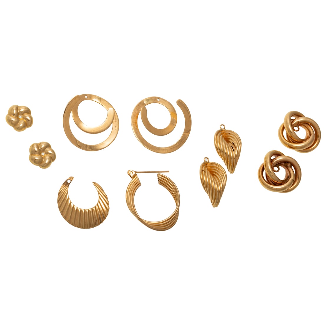 Four Pairs of Earring Jackets in 14K (1 of 4)
