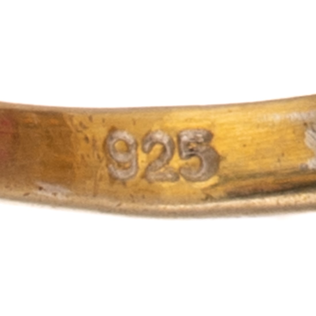 A Ruby & Diamond Navette Ring in Vermeil - 3