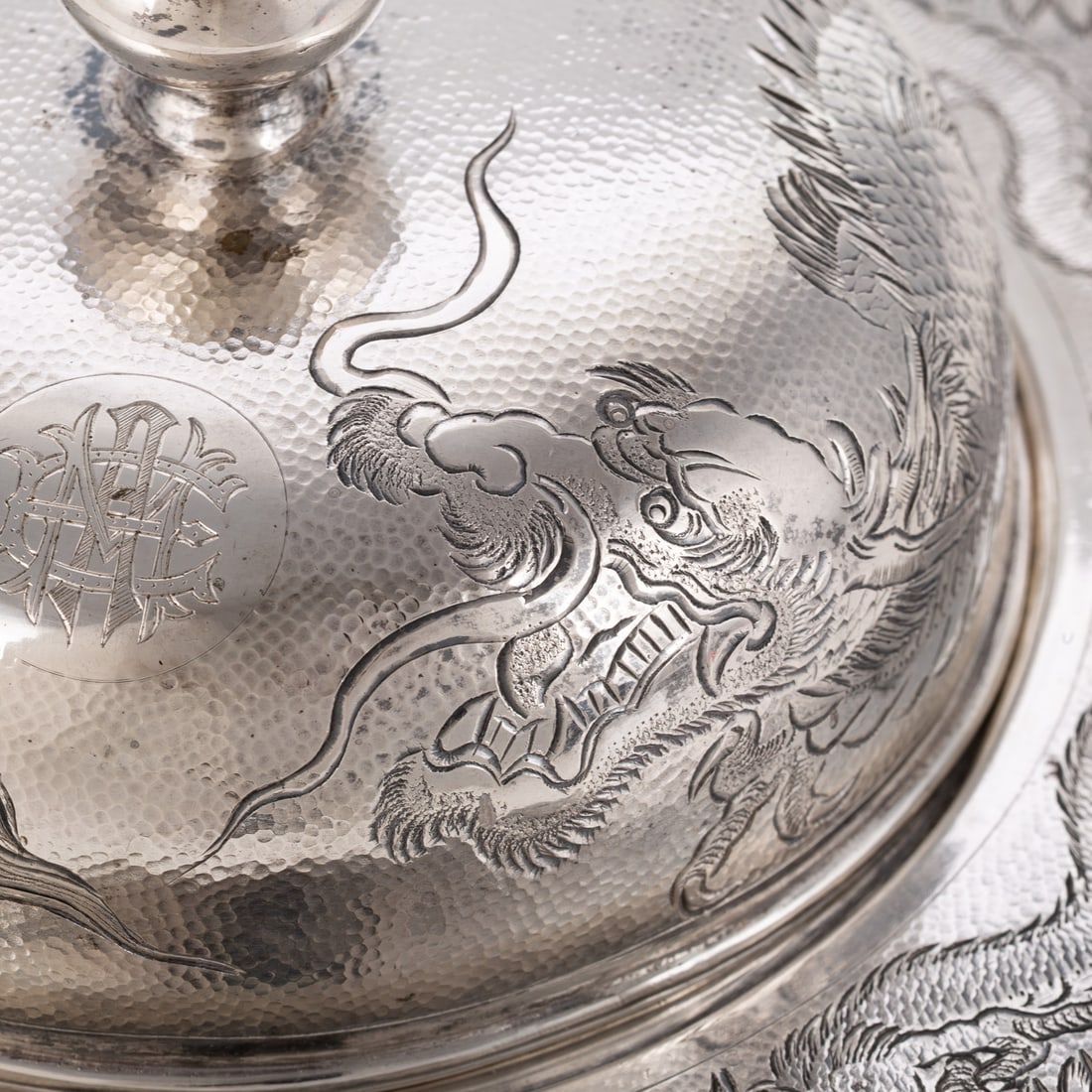 Chinese Export Silver Butter Dome - 2