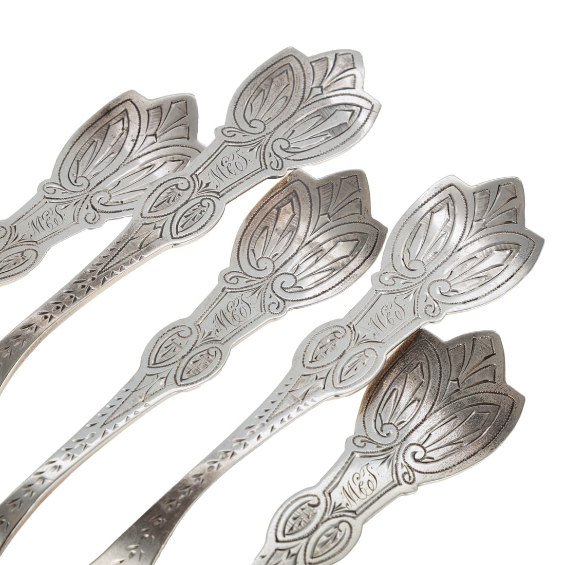 Five Coin Silver Teaspoons by James Watts - 2
