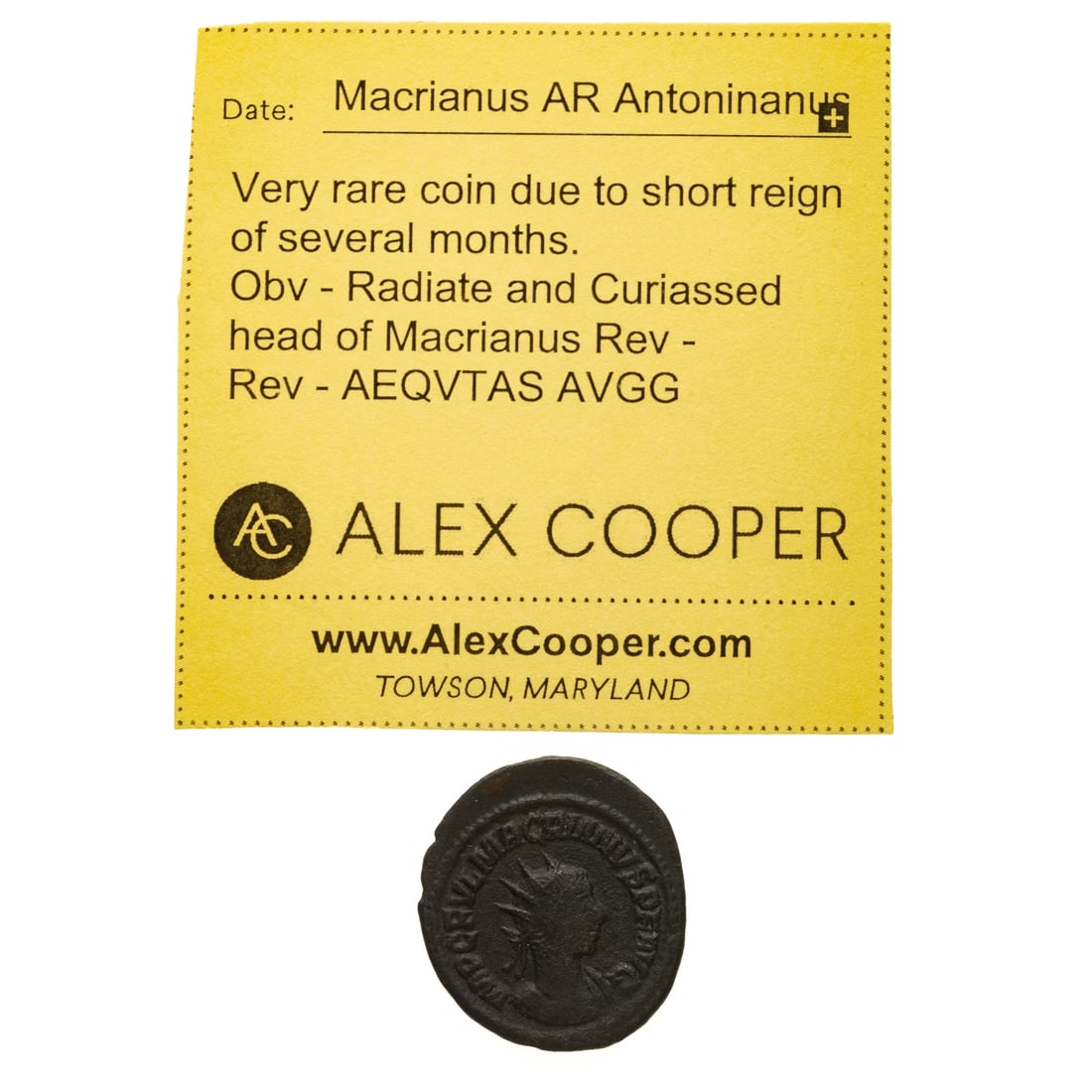 Macrianus Silver Antoninianus 260-261 CE - 3