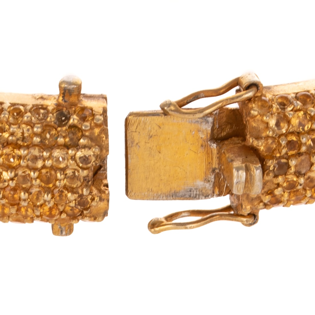 A Trio Pave Set Gemstone Bangles - 2