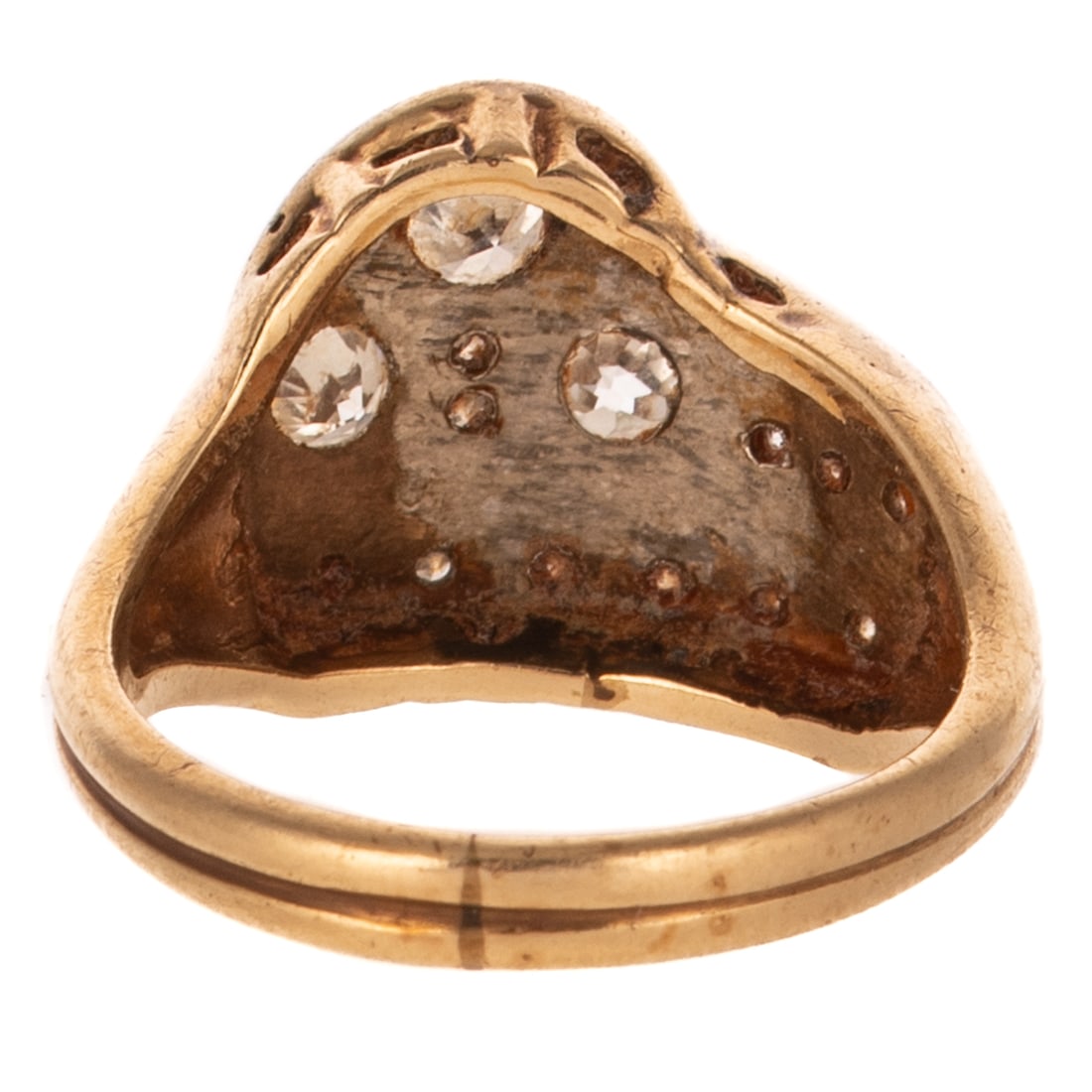 A Diamond Cluster Ring in 14K - 4