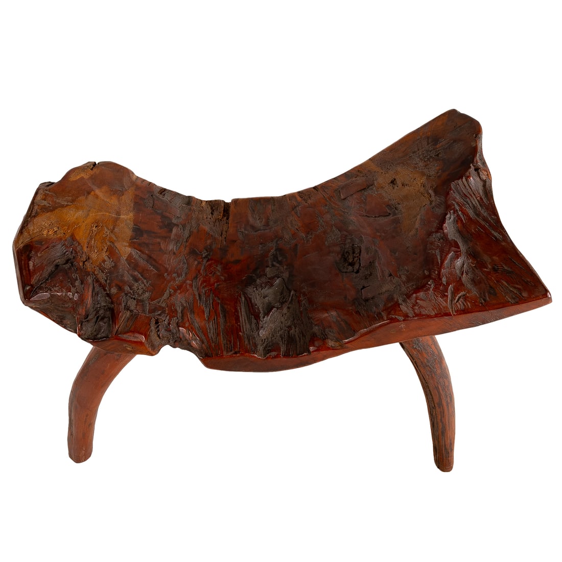 Rustic Live Edge Teak Bench - 2